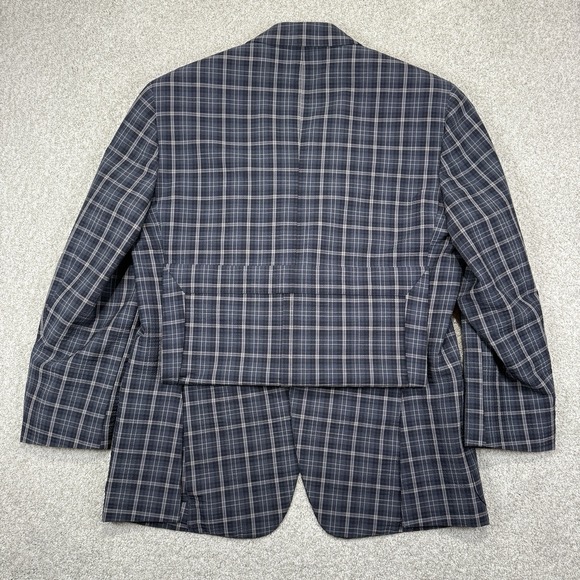 SamuelSohn Blazer Mens 42 Plaid Performance Wool Blend Sport Jacket Coat‎ - Picture 10 of 10